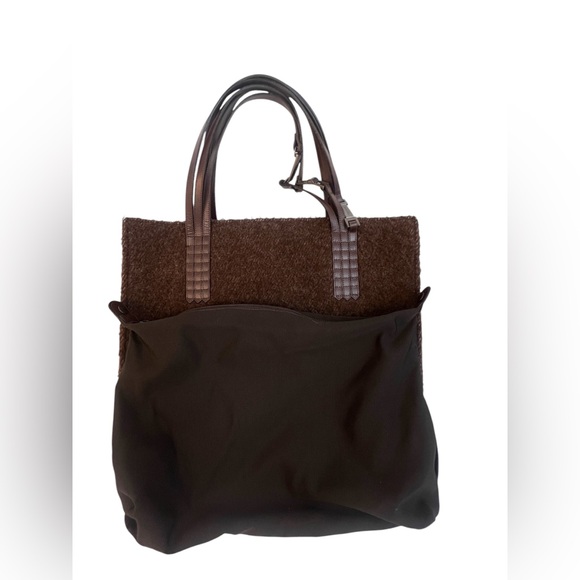 Chanel brown wool tote - Picture 2 of 10